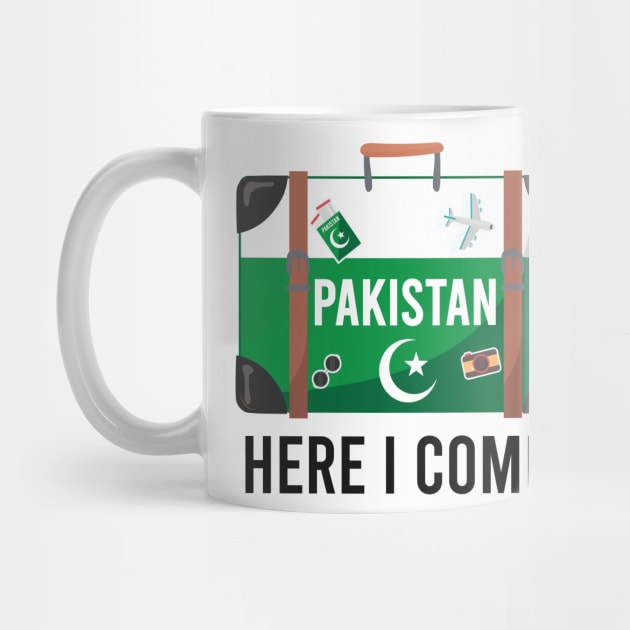 Pakistan here I come. Pakistani flag travel design by alltheprints